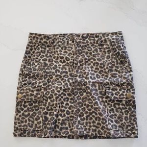 Ashley Mason Womens Skirt Small Cheetah Brand New